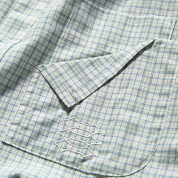 春夏新作 カラーブロック チェック ラペル 長袖シャツ ワークシャツ トップス 12枚目の画像
