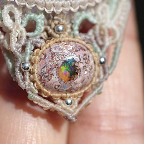 空と魔法☆タンザナイト アメシスト カンテラオパール マクラメ