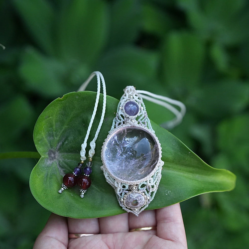 空と魔法☆タンザナイト アメシスト カンテラオパール マクラメ