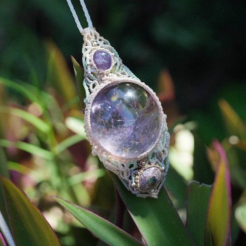 空と魔法☆タンザナイト アメシスト カンテラオパール マクラメ