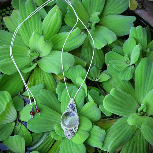 空と魔法☆タンザナイト アメシスト カンテラオパール マクラメ