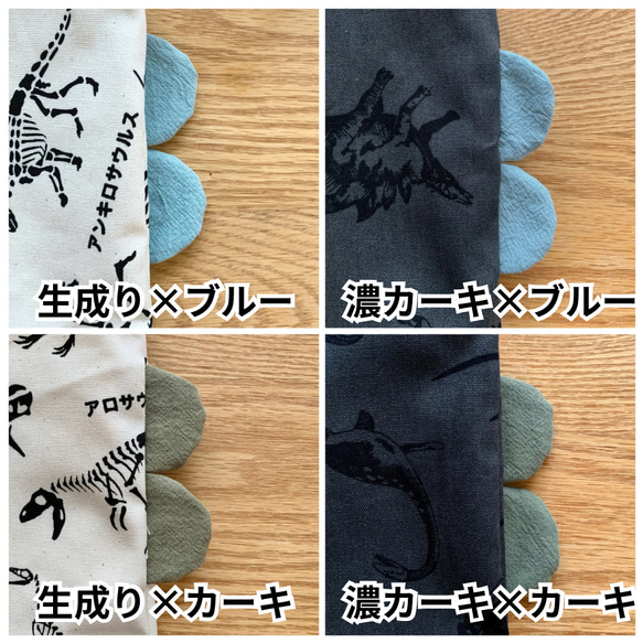 【鱗つき】恐竜体操着袋/入園入学グッズ 3枚目の画像