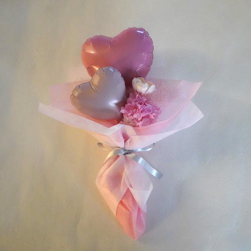 3日以内発送 ＊名入れ無料＊【バルーンブーケ・パステルハート】＊大量