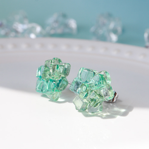 ガラスのミントゼリー 指輪 リング ガラス 春 夏 透明感 ミント