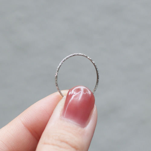 Silver950使用】ダイヤモンドダスト加工の華奢リング 指輪・リング