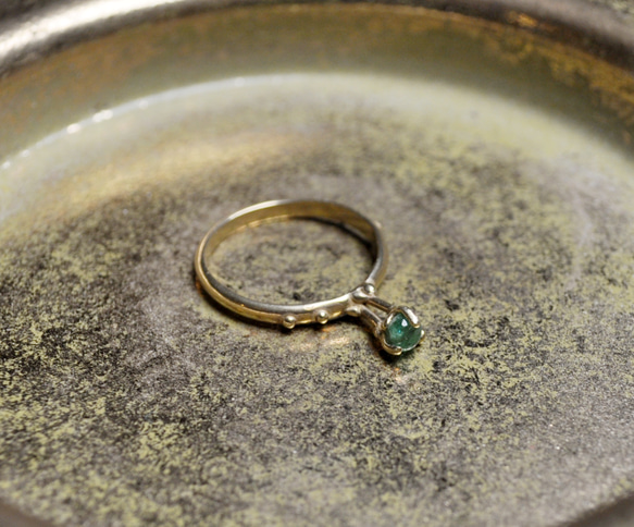 10金・エメラルドの指環：《西の魔女の指環 01》 6枚目の画像