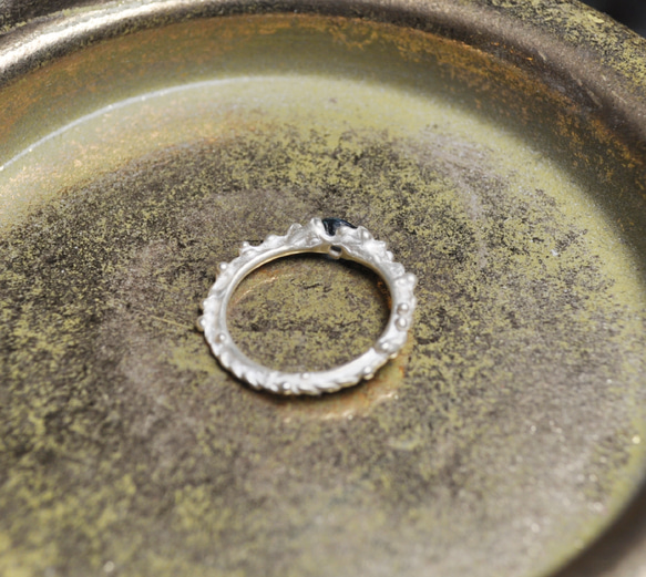 Silver925・ロンドントパーズの指環：《冬の海の指環/Bague mer d'hiver》 7枚目の画像