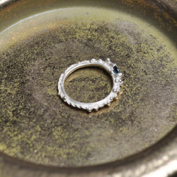 Silver925・ロンドントパーズの指環：《冬の海の指環/Bague mer d'hiver》 9枚目の画像