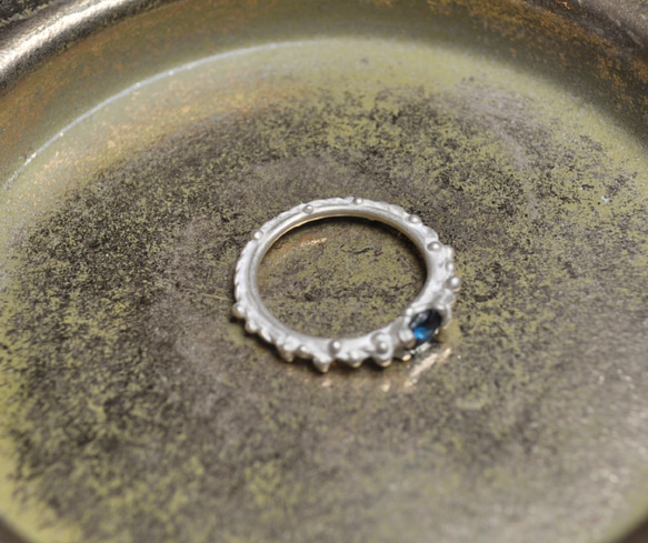 Silver925・ロンドントパーズの指環：《冬の海の指環/Bague mer d'hiver》 8枚目の画像