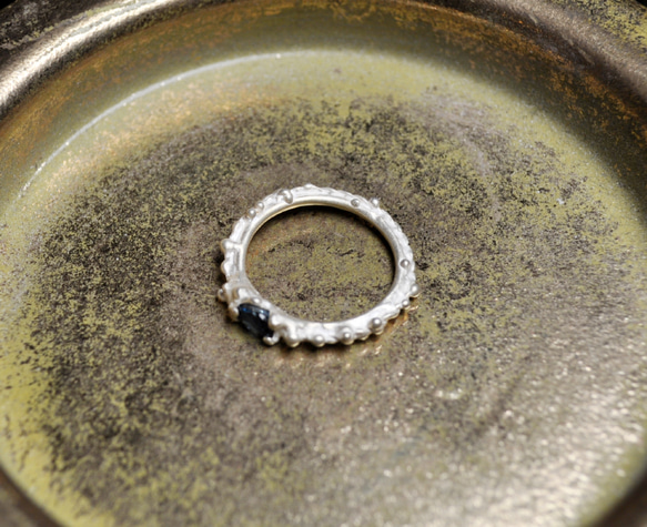 Silver925・ロンドントパーズの指環：《冬の海の指環/Bague mer d'hiver》 6枚目の画像