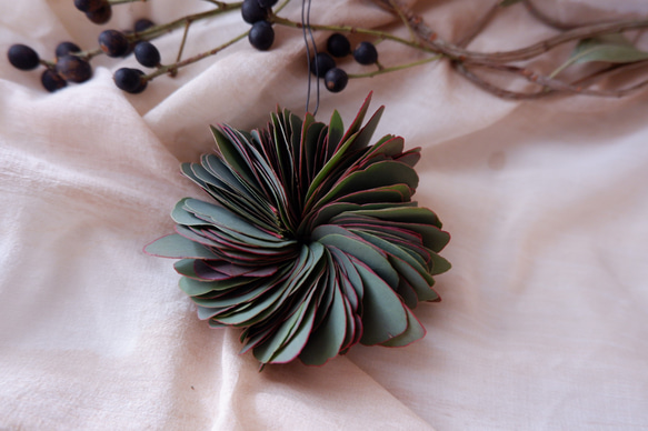 ポポラスユーカリのミルフィーユリースM ドライフラワー kusakiiro by