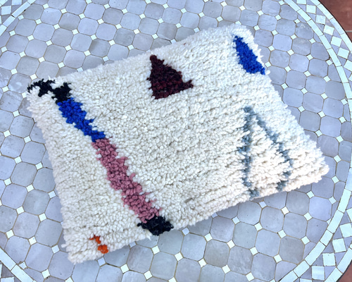 モロッコ　アジラル　クッション　クッションカバー　プフ　ラグ  163 モロッコ アジラル クッション クッションカバー プフ ラグ 163