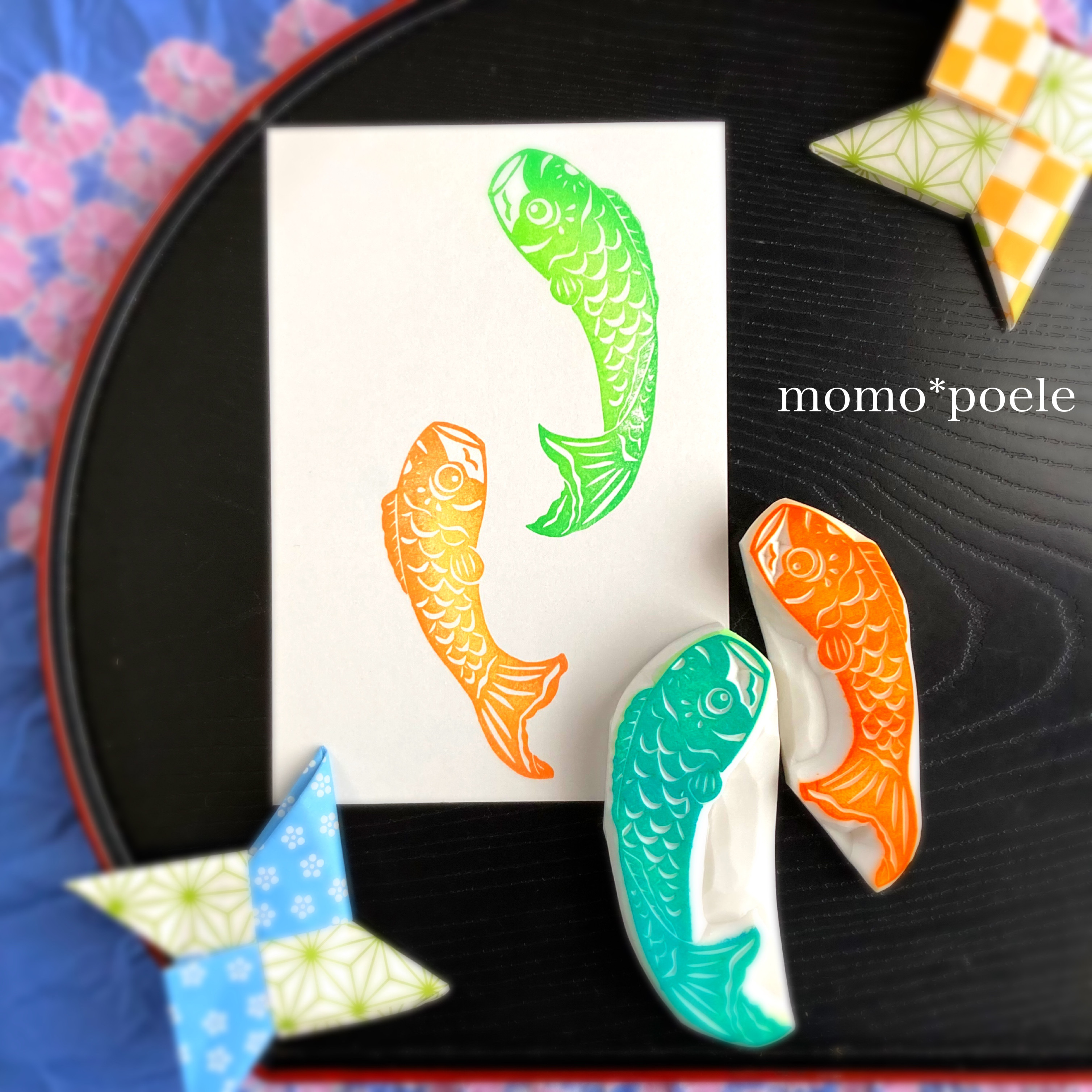 中島来章　鯉の滝登り図　節句　こどもの日　縁起物