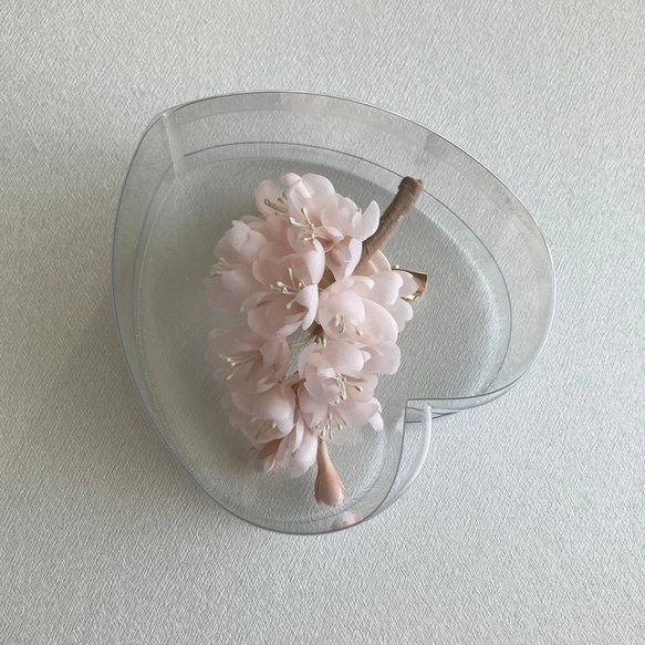 【春限定】しだれの布花コサージュミニ 5枚目の画像