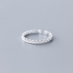シルバー925  者者　細め　エレガント　上品　レース　リング　　指輪　silver925 フリーサイズ　大きさ調整可能 3枚目の画像