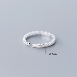 シルバー925  者者　細め　エレガント　上品　レース　リング　　指輪　silver925 フリーサイズ　大きさ調整可能 4枚目の画像
