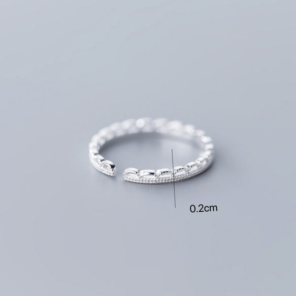 シルバー925  者者　細め　エレガント　上品　レース　リング　　指輪　silver925 フリーサイズ　大きさ調整可能 4枚目の画像
