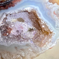 レース瑪瑙✨　アメジスト　アゲート ジオード　晶洞　原石 2枚目の画像
