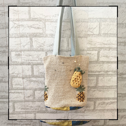 ハワイアンキルト　横長バッグ　ホヌ　2WAY　ホヌの革タグチャーム付き ハワイアンキルト　横長バッグ　ホヌ　2WAY　ホヌの革タグチャーム付き