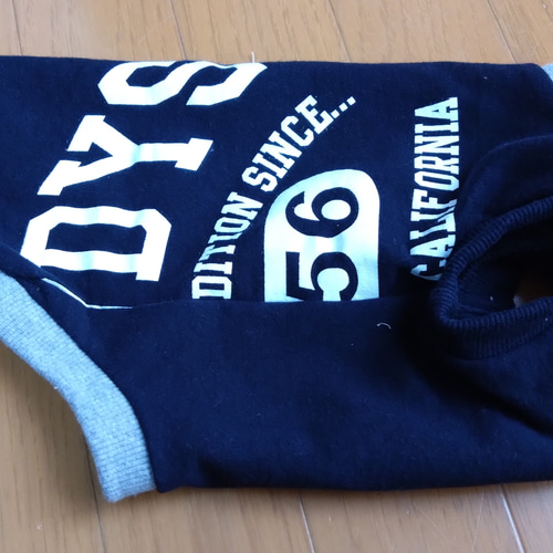 DM 犬服 スウェット ダックス トイプードル ネイビー デニム パッチ