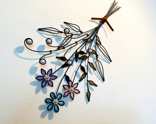 スワッグ 〜natural〜 ワイヤークラフト アート 花 壁飾り 可愛い