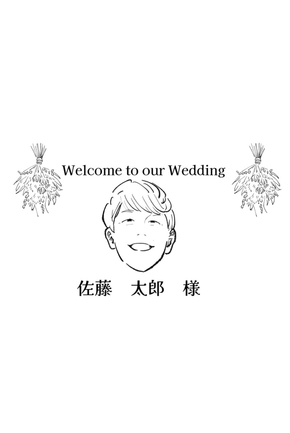 ゲストが喜ぶゲストの似顔絵席札/結婚式/披露宴/ペーパーアイテム 1枚目の画像