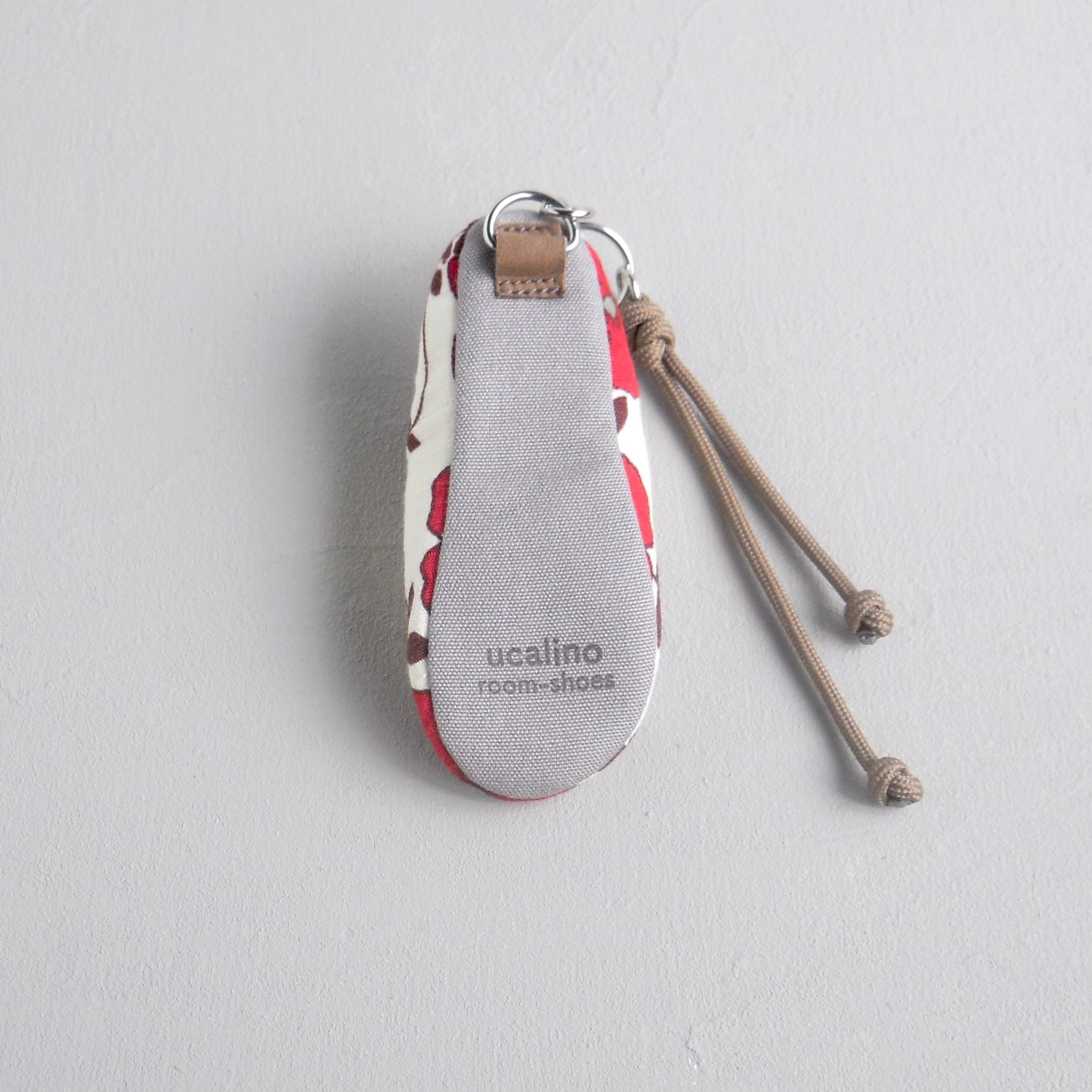 【Creema限福袋】アネモネレッドキーリング＆イエローデニムルームシューズ　／新生活、独立一人暮らし応援セット