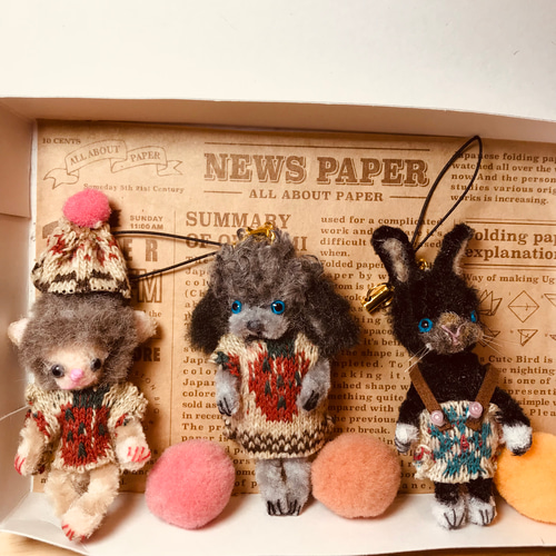 小さくてキュートなお猿さん*モールアート ぬいぐるみ cookie 小さくてキュートなお猿さん*モールアート ぬいぐるみ cookie