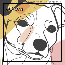 【犬と線 - ジャックラッセルテリア犬 No.2】モダンアートポスター ラインアート 犬の絵 犬の絵画 犬のイラスト 3枚目の画像