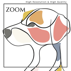 【犬と線 - ジャックラッセルテリア犬 No.3】モダンアートポスター ラインアート 犬の絵 犬の絵画 犬のイラスト 3枚目の画像