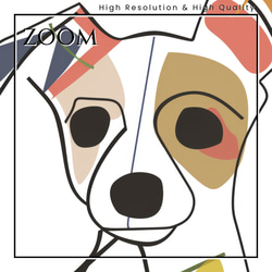 【犬と線 - ジャックラッセルテリア犬 No.4】モダンアートポスター ラインアート 犬の絵 犬の絵画 犬のイラスト 3枚目の画像