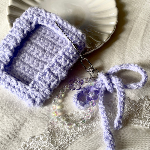 オーダー専用ページ【27】ノーマルリボンキーホルダー ハンドメイド 編み物 編み物 毛糸 トレカケース ハンドメイド リボン キーホルダー