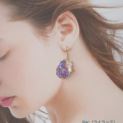 Shell hoop《Spring flower》全6色♦︎ピアス/イヤリング 11枚目の画像