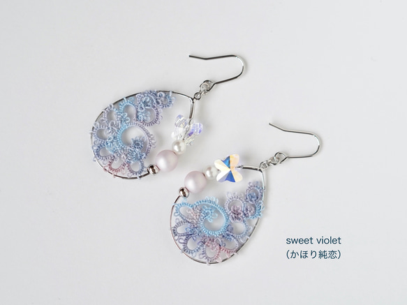 Shell hoop《Spring flower》全6色♦︎ピアス/イヤリング 8枚目の画像