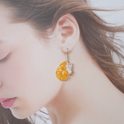 Shell hoop《Spring flower》全6色♦︎ピアス/イヤリング 5枚目の画像