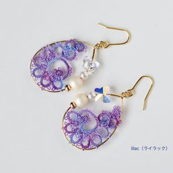 Shell hoop《Spring flower》全6色♦︎ピアス/イヤリング 10枚目の画像