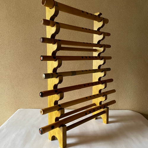 篠笛 スタンド 8本 オールナットツヤなし その他インテリア雑貨 koubou