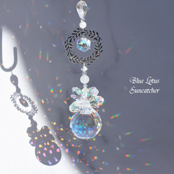 チャクラカラー】天使のサンキャッチャー＊蓮モチーフ／スワロフスキー