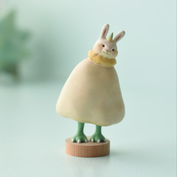 ウサギ鳥さん Yellow flower 立体・オブジェ Echidna Aya 通販