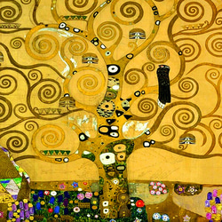 クリムト『 生命の樹 』（部分）の木枠付きフォトタイル（S-サイズ） 1（世界の名画シリーズ） 2枚目の画像