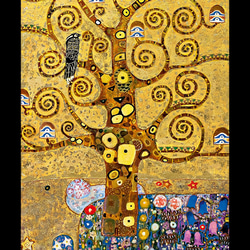 クリムト『 生命の樹 』（部分）の木枠付きフォトタイル（S-サイズ） 2（世界の名画シリーズ） 2枚目の画像