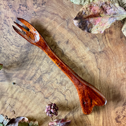 手作り漆ぬり木製フォーク4 / Handmade lacquer-coated Wooden Fork4 1枚目の画像