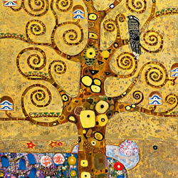 クリムト『 生命の樹 』（部分）の木枠付きフォトタイル（S-サイズ） 3（世界の名画シリーズ） 2枚目の画像