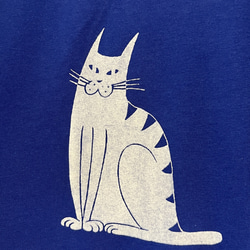 猫柄　レディースTシャツフレアワンピース綿100％【S～4L】 2枚目の画像