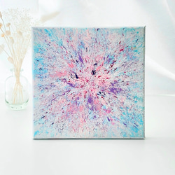 原画】抽象画 舞う桜 キャンバス 10cm角 送料無料 絵画 La 原画】抽象画 舞う桜 キャンバス 10cm角 送料無料 絵画 La