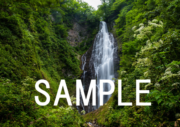 日本の滝百選　くろくまの滝　インテリアアートポスター　086 4枚目の画像