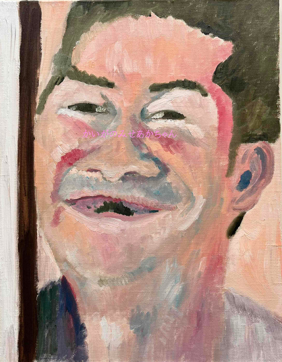 32×41㎝「朝の堤防とあかちゃん。」油彩・原画・F6 32×41㎝「朝の公園」F6・原画・油彩 32×41㎝「朝の公園」F6・原画