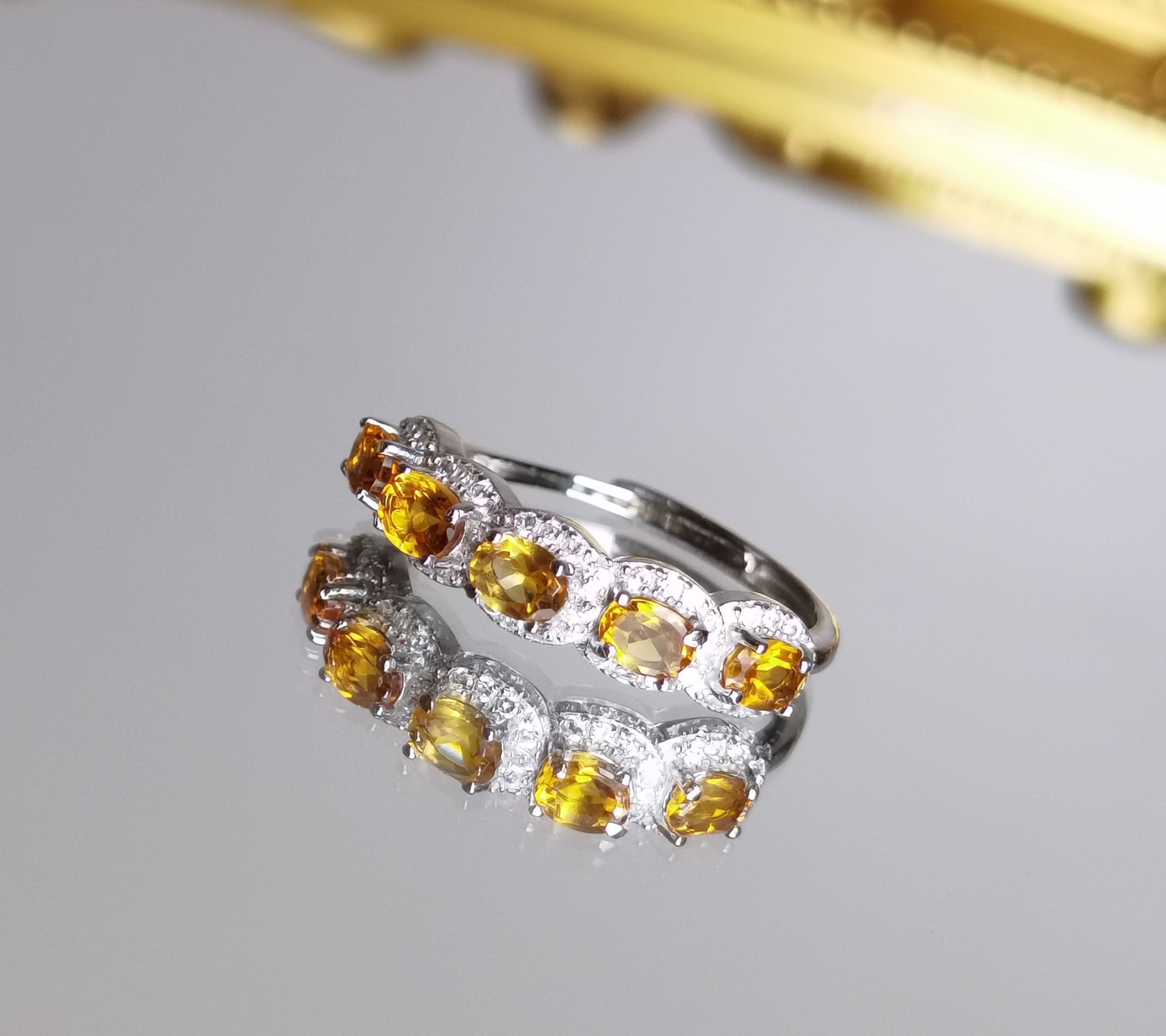 New『Yellow Quartz』天然石リング silver925 New『Yellow Quartz』の世界でひとつの天然石リングsilver925
