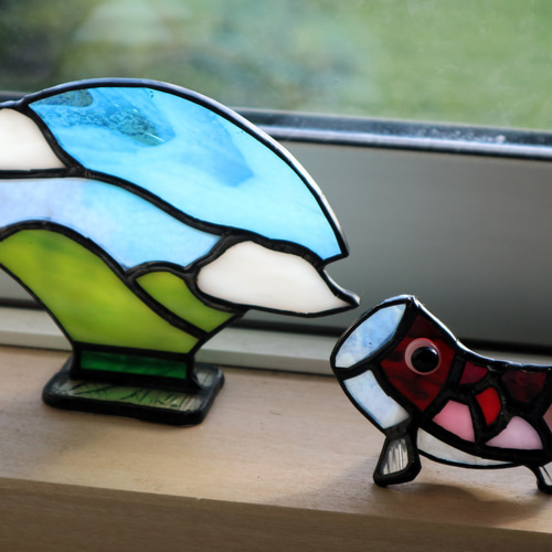 ステンドグラスサンキャッチャー・鯉のぼり（受注制作） サン