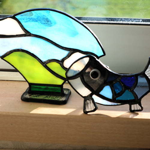 ステンドグラスサンキャッチャー・鯉のぼり（受注制作） サン